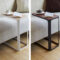 Beistelltisch Zum Unter Die Couch Schieben, C-Form, Nachttisch, Couchtisch,  Sofatisch Mit Holzplatte 24X52X45Cm "Frame" Yamazaki Home for Beistelltisch Couch Beistelltisch Zum Unter Die Couch Schieben, C Form, Nachttisch, Couchtisch,  Sofatisch Mit Holzplatte 24X52X45Cm "Frame" Yamazaki Home For Beistelltisch Couch