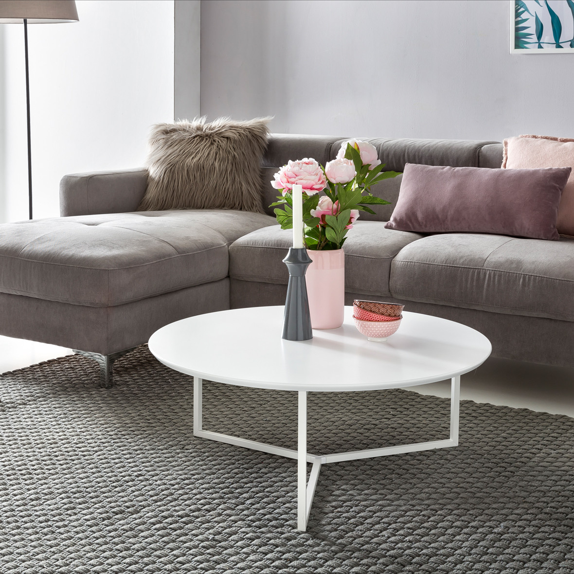 Couchtisch 80Cm Rund Weiß Matt Design Wohnzimmertisch Sofa Beistell Tisch in Kleiner Couchtisch Weiß Couchtisch 80Cm Rund Weiß Matt Design Wohnzimmertisch Sofa Beistell Tisch in Kleiner Couchtisch Weiß