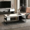 Couchtisch Ejby 42X120X60 Cm Weiß / Schwarz [En.casa] Within Couchtisch Weiß Schwarz