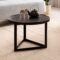 Couchtisch Finebuy Sofatisch 58X58X40 Cm Massivholz Schwarz Wohnzimmertisch  Rund throughout Schwarzer Wohnzimmertisch Couchtisch Finebuy Sofatisch 58X58X40 Cm Massivholz Schwarz Wohnzimmertisch  Rund Throughout Schwarzer Wohnzimmertisch