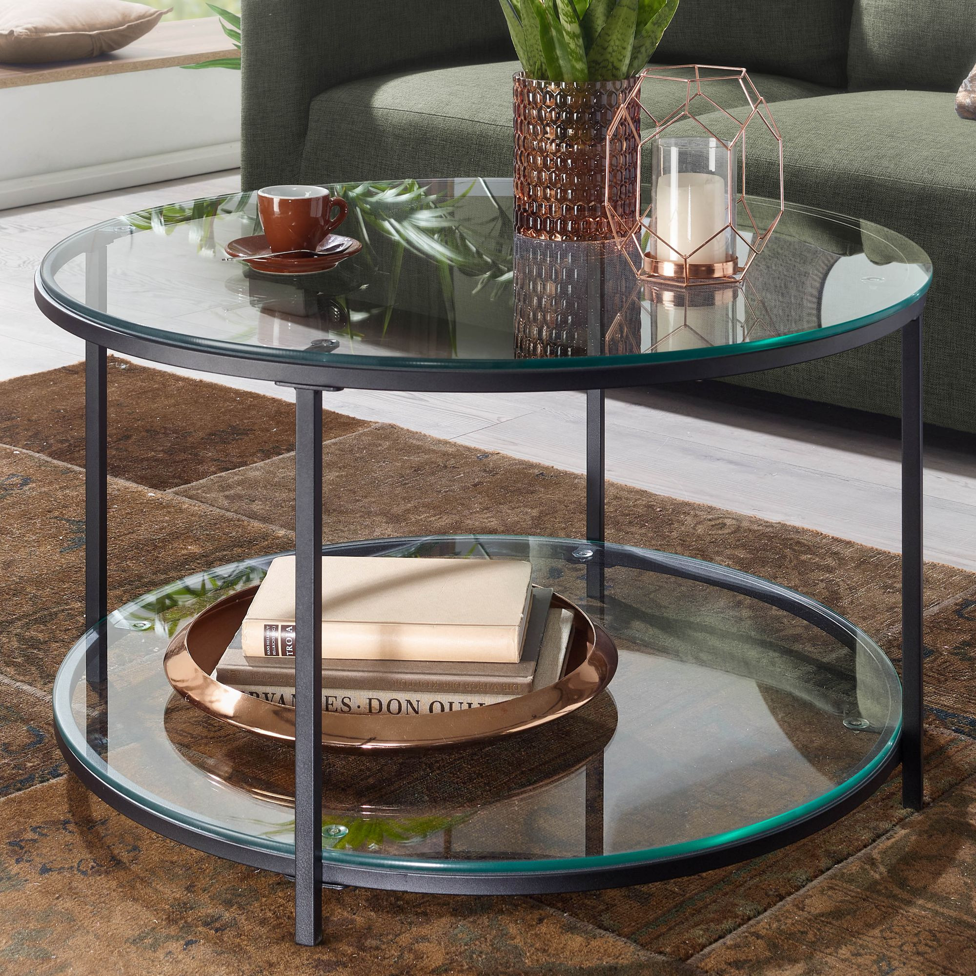 Couchtisch Finebuy Sofatisch Glas Wohnzimmertisch Ø 80 Cm Rund Tisch  Stauraum with regard to Glas Wohnzimmertisch Couchtisch Finebuy Sofatisch Glas Wohnzimmertisch Ø 80 Cm Rund Tisch  Stauraum with regard to Glas Wohnzimmertisch