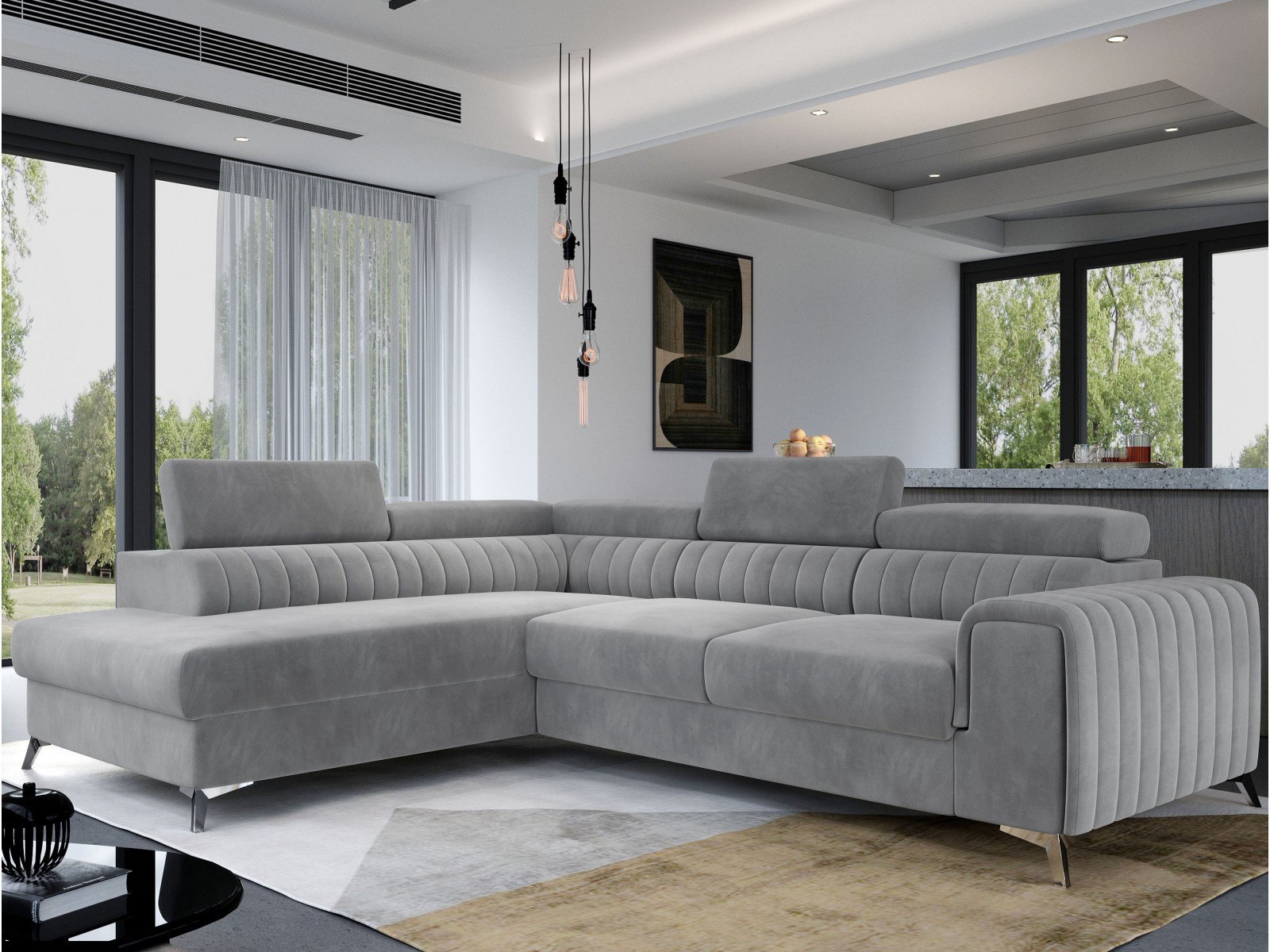 Ecksofa Laurence - Modernes Design Mit Schlaffunktion Und Bettkasten with regard to Ecksofa Modern Ecksofa Laurence - Modernes Design Mit Schlaffunktion Und Bettkasten With Regard To Ecksofa Modern