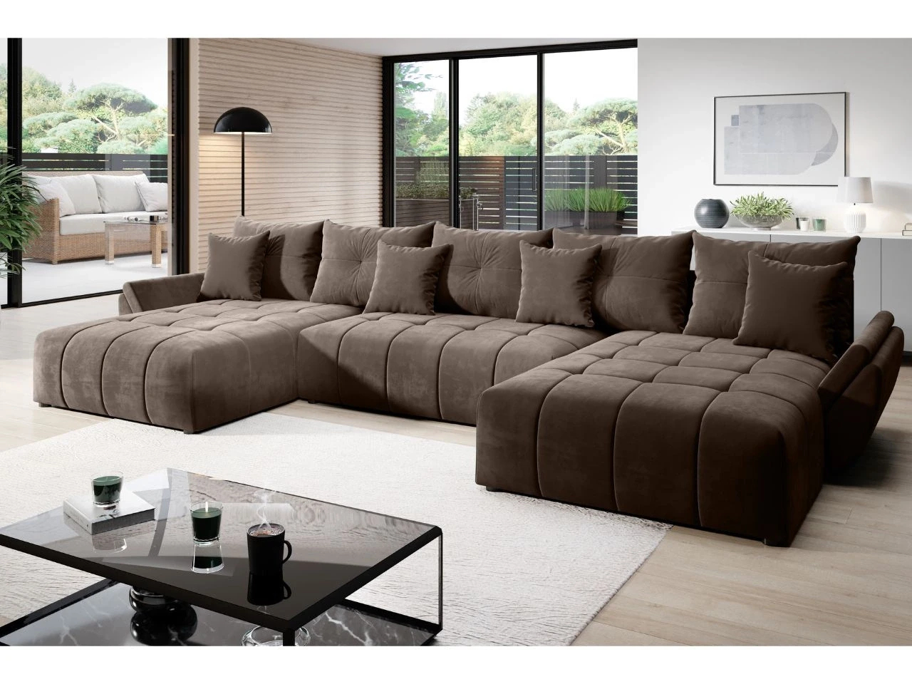 Ecksofa Mit Schlaffunktion Decor U - Grün Eckcouch U-Form | Graingold in Wohnlandschaft Mit Bettfunktion Ecksofa Mit Schlaffunktion Decor U - Grün Eckcouch U Form | Graingold In Wohnlandschaft Mit Bettfunktion