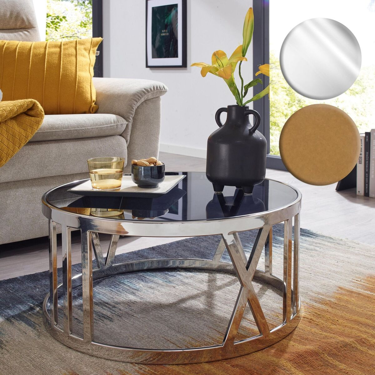 Finebuy Couchtisch Glas Metall Sofatisch Ø60Cm Tisch inside Couchtisch Rund Modern Finebuy Couchtisch Glas Metall Sofatisch Ø60Cm Tisch Inside Couchtisch Rund Modern