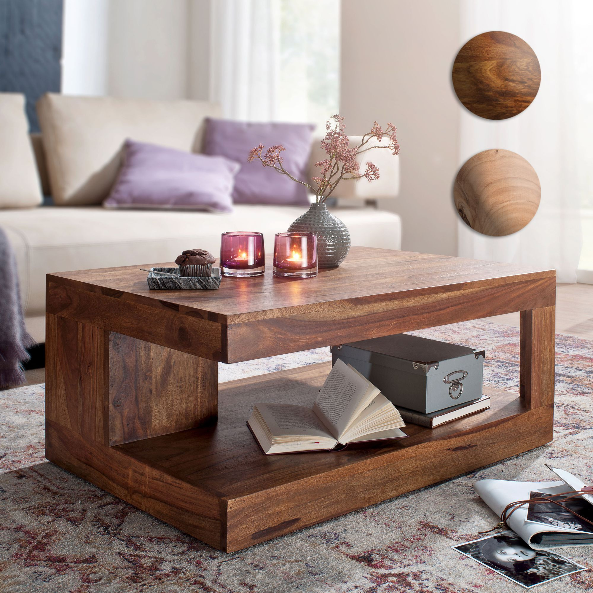 Finebuy Couchtisch Massivholz 90 Cm Wohnzimmertisch Braun Landhaus  Beistelltisch regarding Couchtisch Holz Finebuy Couchtisch Massivholz 90 Cm Wohnzimmertisch Braun Landhaus  Beistelltisch Regarding Couchtisch Holz