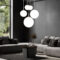 Hängelampe Esstisch Pendelleuchte Modern Wohnzimmerlampe Silber,  Hängeleuchte 5 Flammig Design Glas Kugel Opal, Metall, 5X E27 Fassung, Dxh  50X90 Cm, With Regard To Wohnzimmer Hängelampe Modern