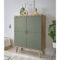Highboard In Eiche Mit Grün Avezzano-61 Modern inside Highboards Highboard In Eiche Mit Grün Avezzano 61 Modern Inside Highboards