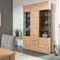 Interliving Wohnzimmer Serie 2110 – Vitrine A13540, Alteiche – Drei Türen,  Zwei Schubladen, Breite Ca. 135 Cm With Vitrine Wohnzimmer