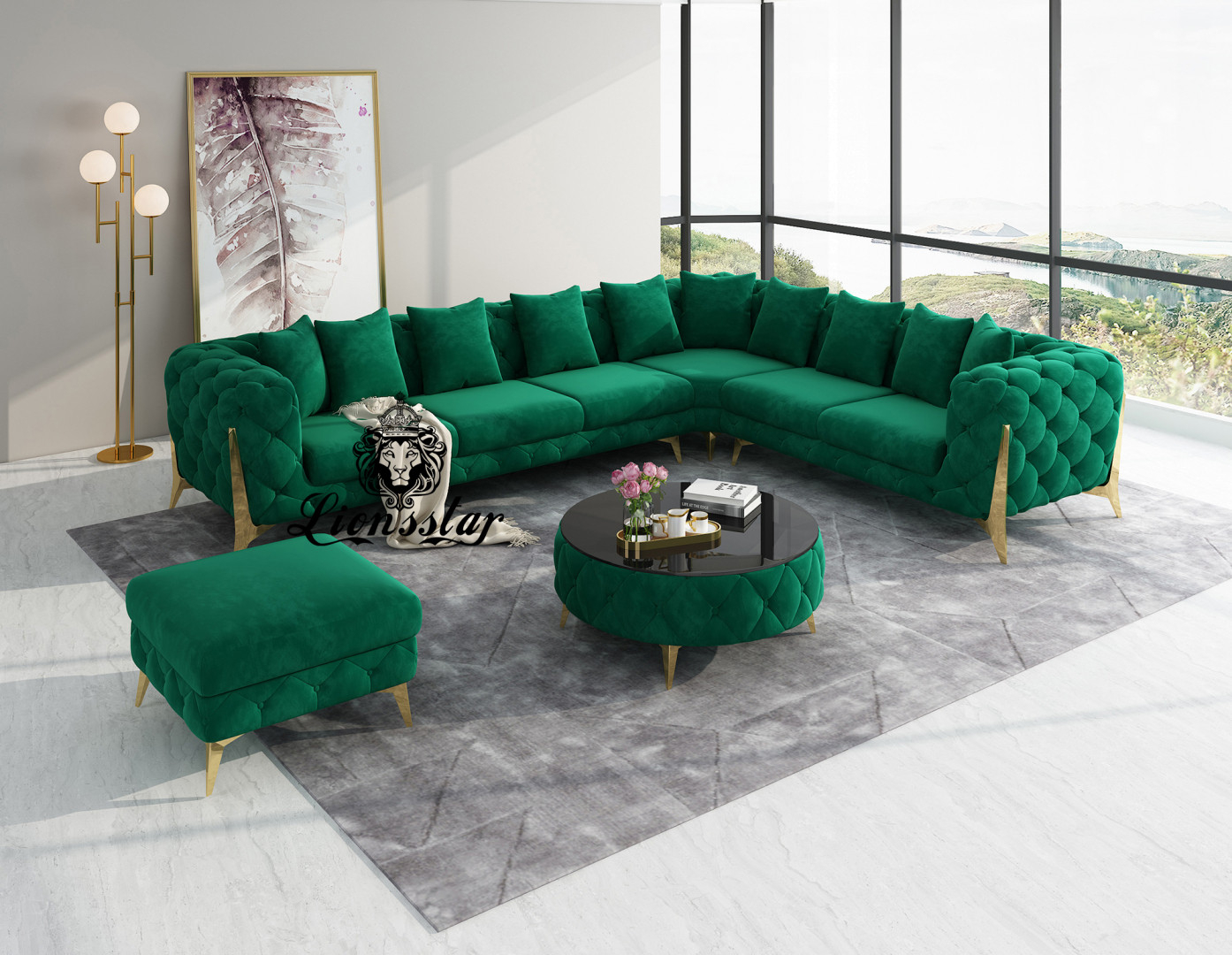 Luxus Designer Wohnlandschaft L-Form Loft-Stil Honeycomb throughout Samt Wohnlandschaft Luxus Designer Wohnlandschaft L Form Loft Stil Honeycomb Throughout Samt Wohnlandschaft