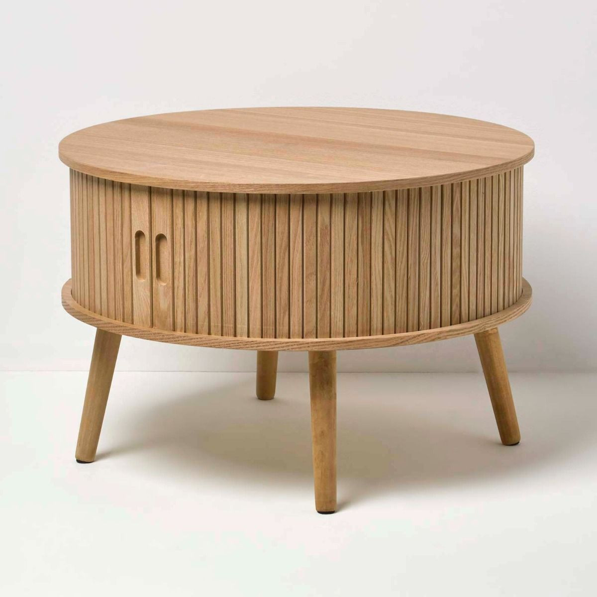 Runder Couchtisch Mit Stauraum Und Schiebetüren Aus Holz, 60 X 40 Cm for Couchtisch Rund Stauraum Runder Couchtisch Mit Stauraum Und Schiebetüren Aus Holz, 60 X 40 Cm for Couchtisch Rund Stauraum