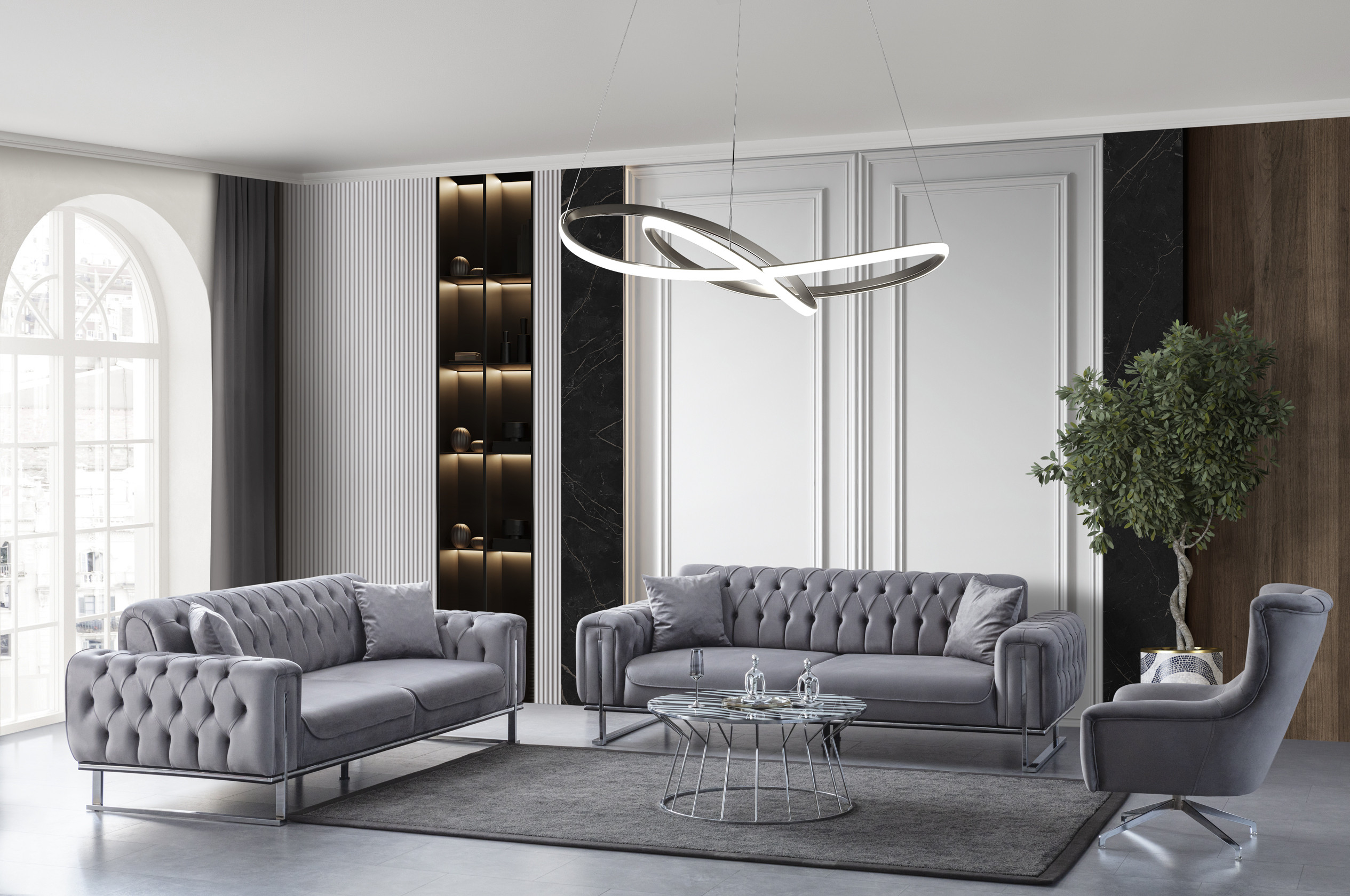 Sofa Sitzgarnitur Barcelona Polstermöbel Set 3-Teilig In Grau-Bc-St3 intended for Sitzgarnitur Wohnzimmer Sofa Sitzgarnitur Barcelona Polstermöbel Set 3 Teilig In Grau Bc St3 Intended For Sitzgarnitur Wohnzimmer