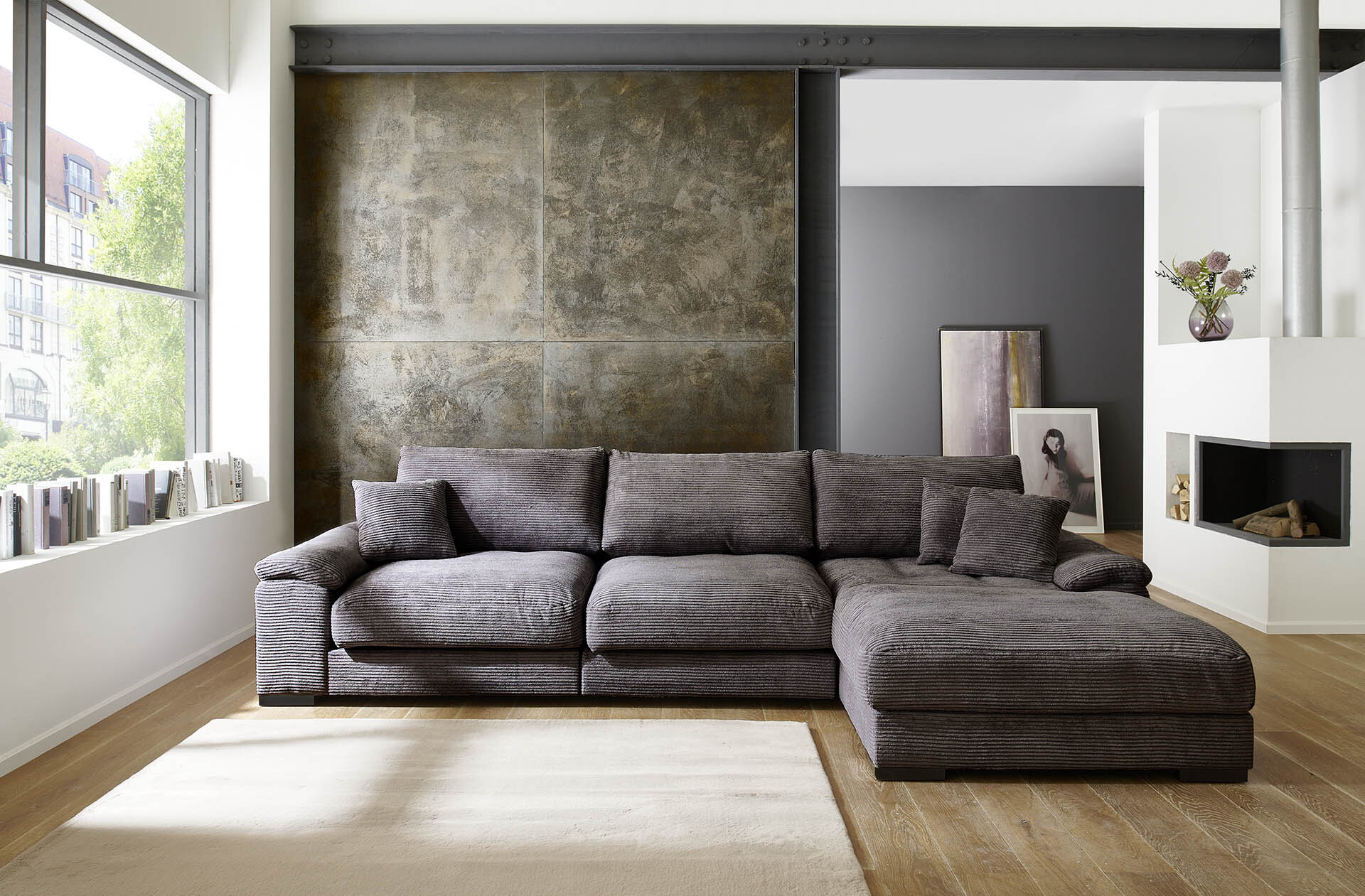 Wohnlandschaft Ecksofa Cord Grau 323 X 177 Cm Angel pertaining to Graue Wohnlandschaft Wohnlandschaft Ecksofa Cord Grau 323 X 177 Cm Angel Pertaining To Graue Wohnlandschaft