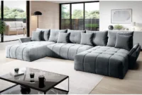 Wohnlandschaft Mit Schlaffunktion Und Bettkasten Decor U Hellgrau within Graue Wohnlandschaft Wohnlandschaft Mit Schlaffunktion Und Bettkasten Decor U Hellgrau within Graue Wohnlandschaft