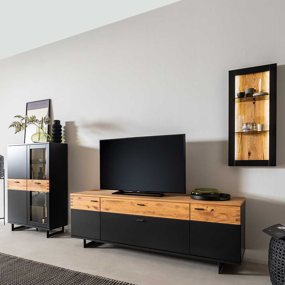 Wohnzimmer Tv Möbel Londa Standardausführung inside Wohnwand Holz Schwarz Wohnzimmer Tv Möbel Londa Standardausführung Inside Wohnwand Holz Schwarz