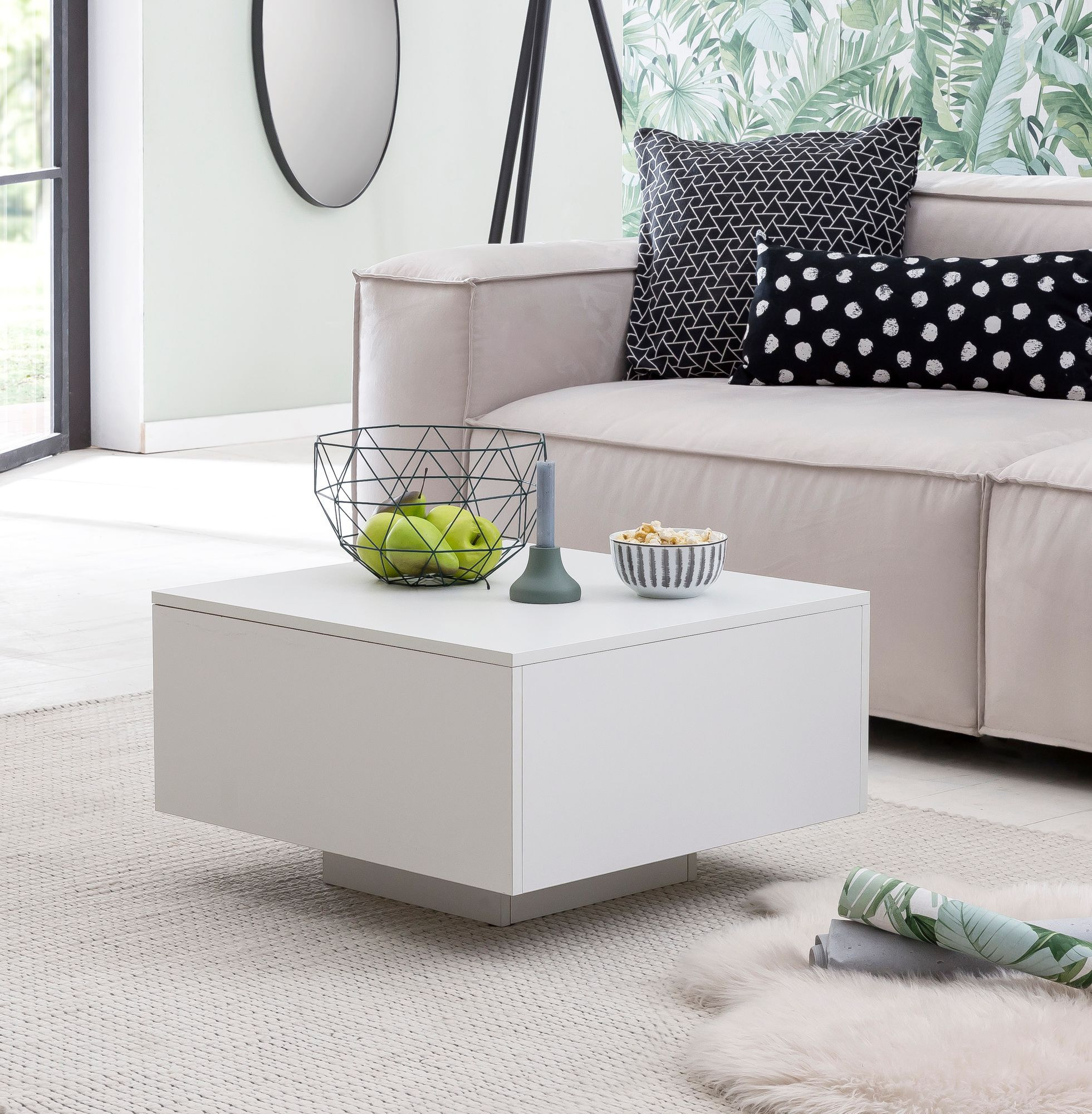 Finebuy Couchtisch Weiß 60 X 60 Cm Wohnzimmertisch Beistelltisch intended for Couchtisch Klein Weiß